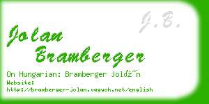 jolan bramberger business card